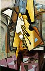 Juan Gris Canvas Paintings - Guitar on a Chair